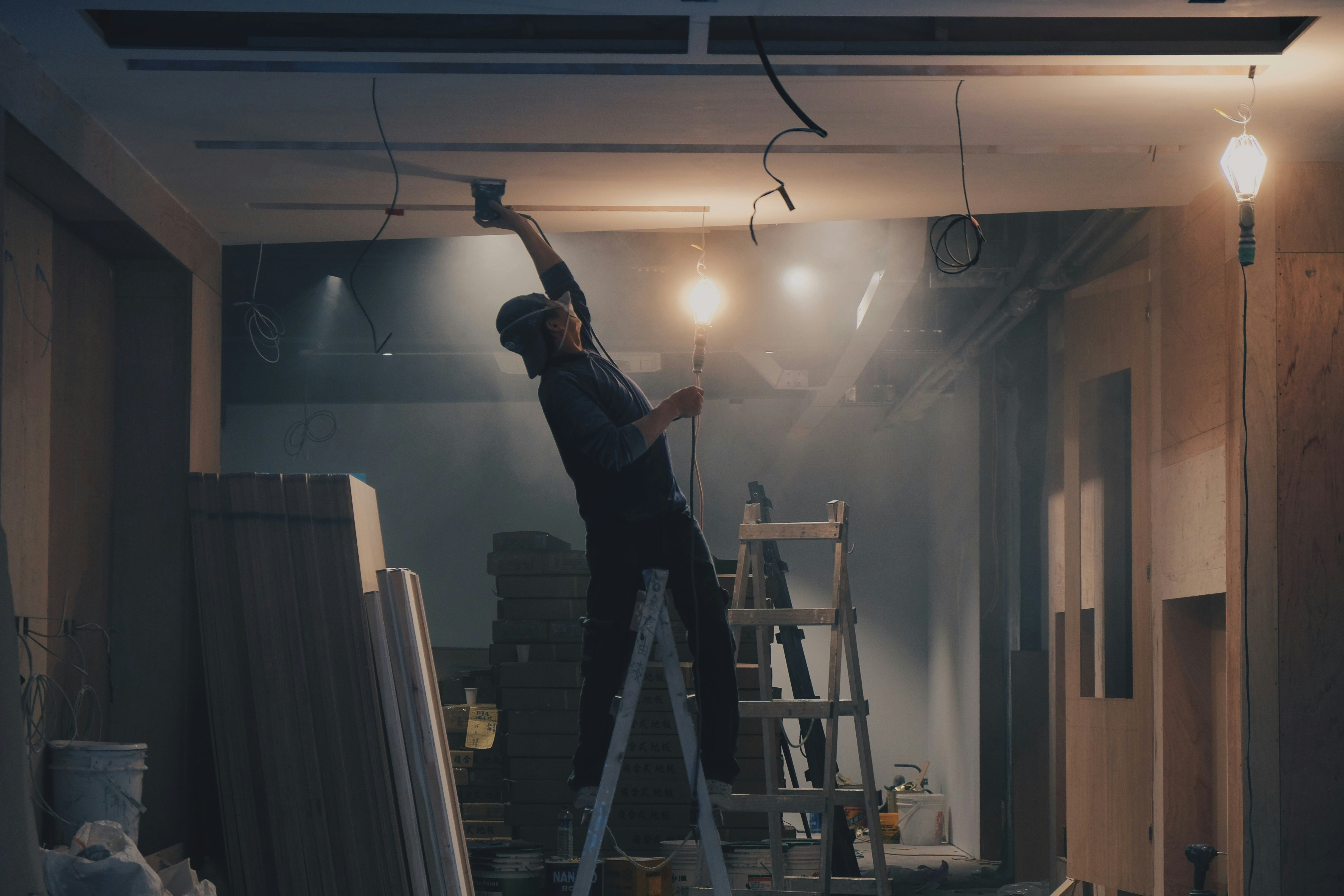Electrical work — illustrative.